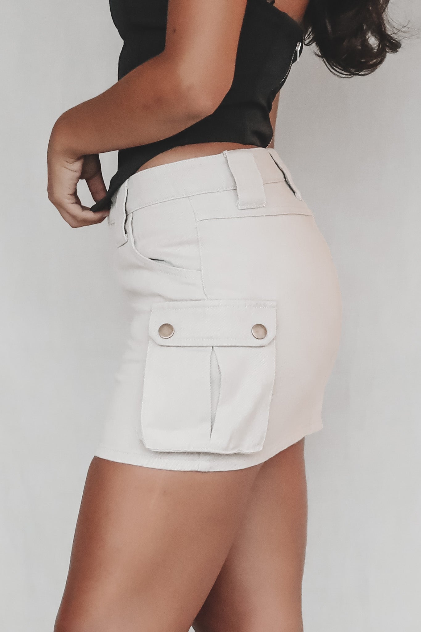 Made Ya Look Cargo Mini Skirt