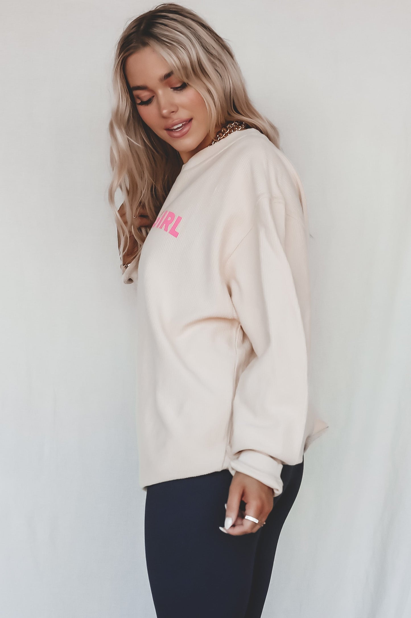 Big Nap Girl Corded Sweatshirt