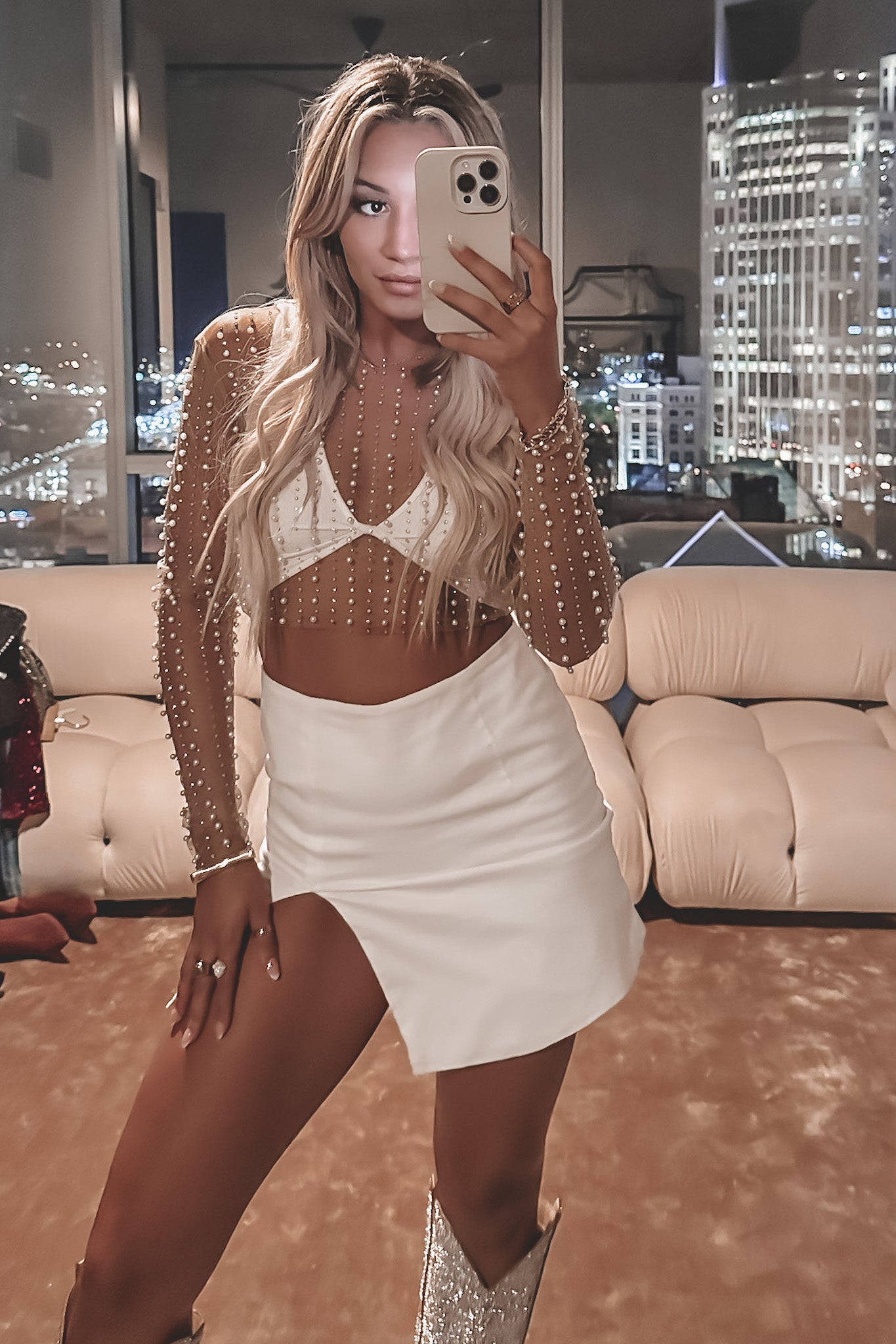 Bring On The Bling Bestie Mesh Top