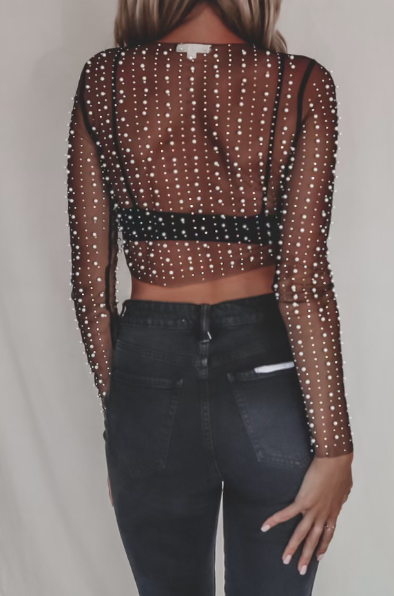 Bring On The Bling Bestie Mesh Top